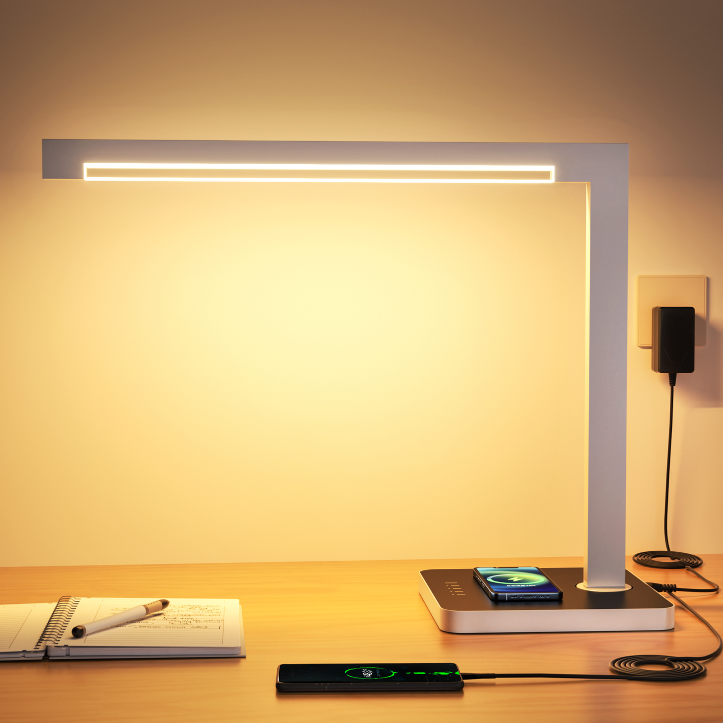 LED Desk Lamp with Wireless Charging