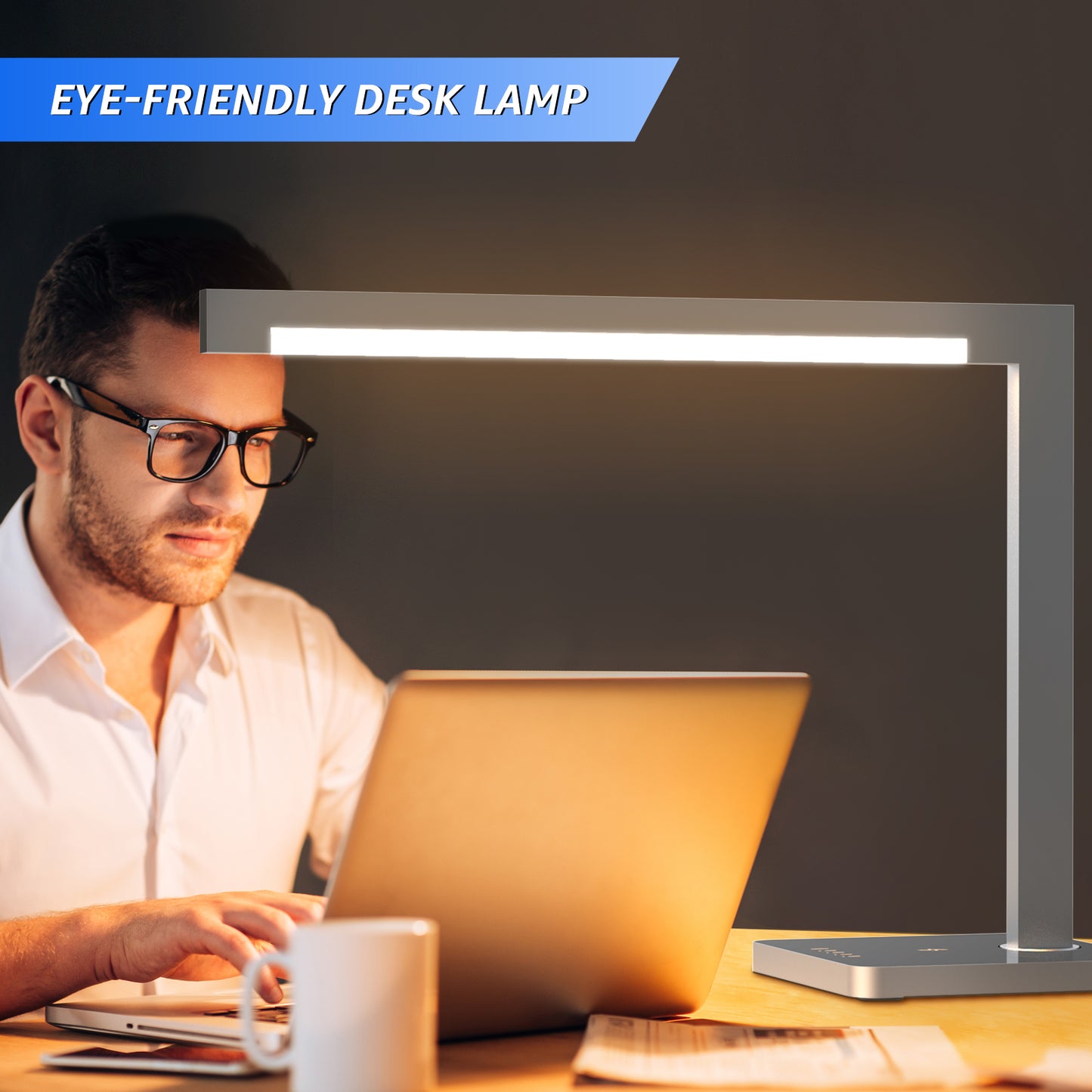 LED Desk Lamp with Wireless Charging