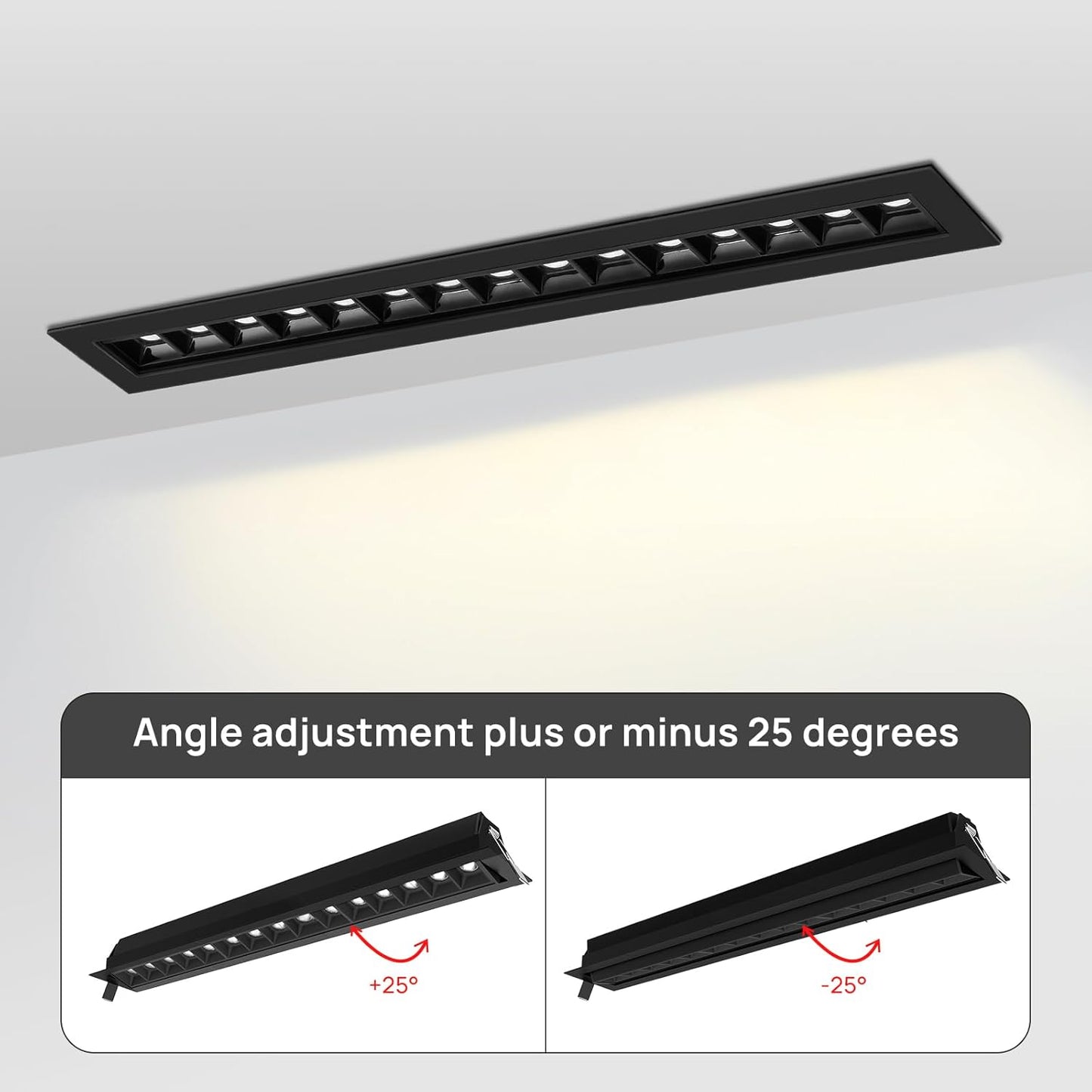 Recessed Adjustable Array Spotlight, TRIAC/ELV/0-10V LED Linear Light