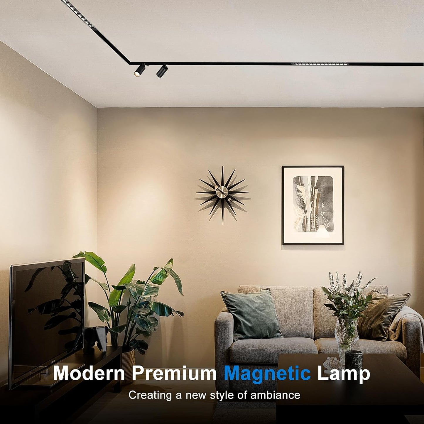 Magnetic LED Track Lighting Head (15W/3000K-Warm White)