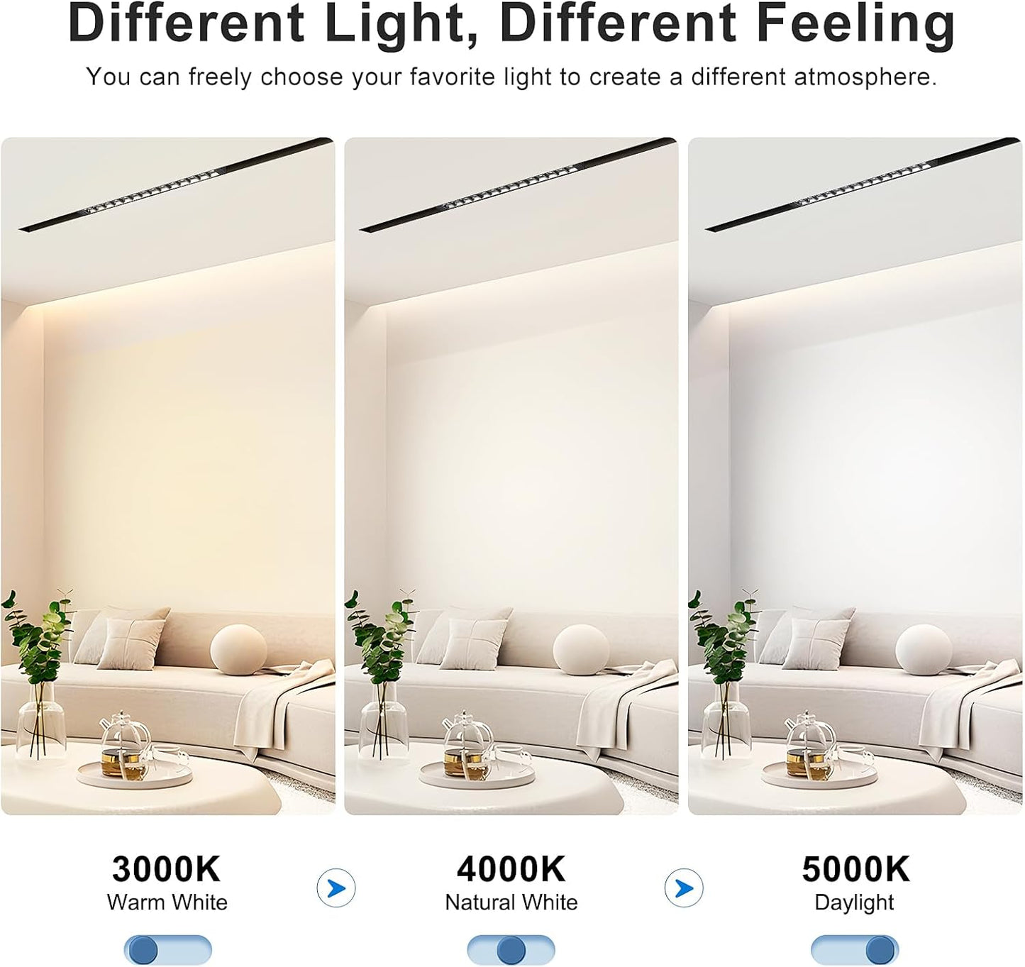 Magnetic LED Track Lighting Head (15W/3000K-Warm White)