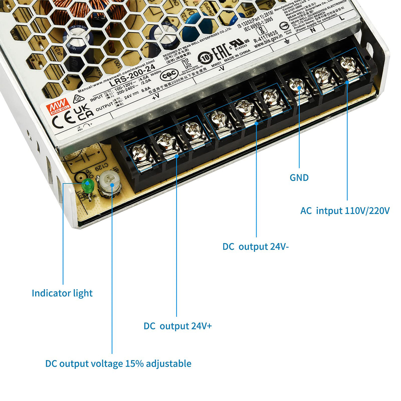 200W 24V DC Low Voltage LED Power Driver Transformer