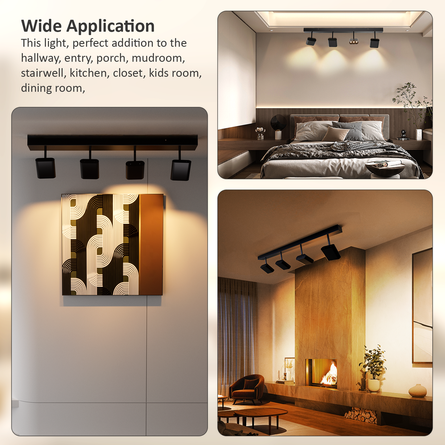 4 Light Heads CCT Track Lighting Kit