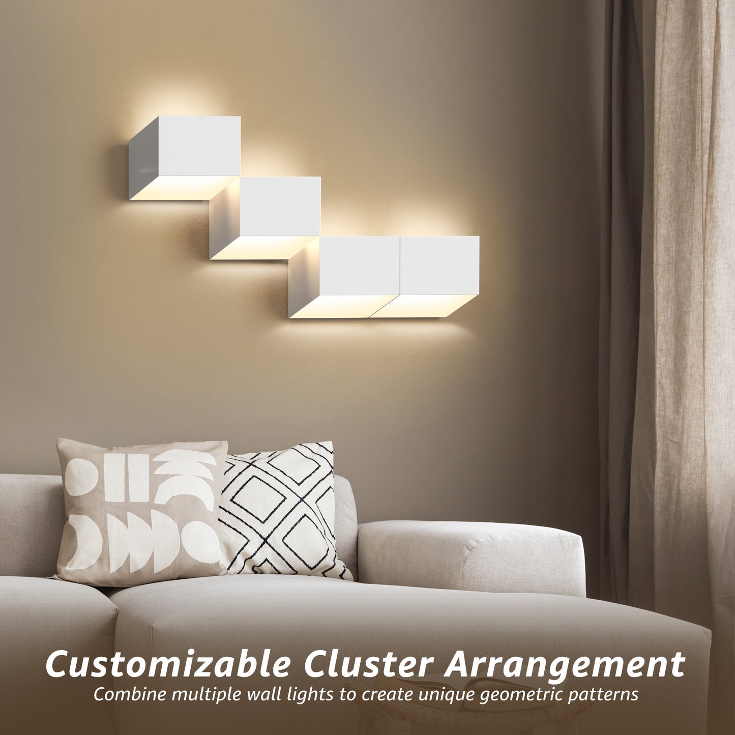 Recessed Wall Light, 3000K Warm White, 7W LED Wall Lamp, IP65 Waterproof