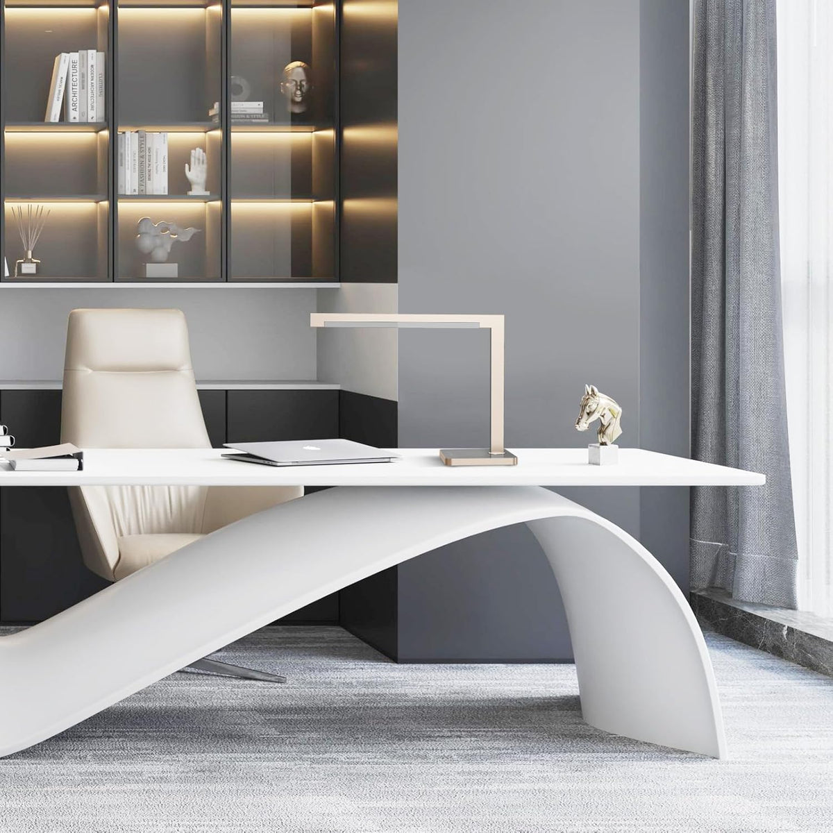 Aluminum LED Desk Lamp with Charging Station