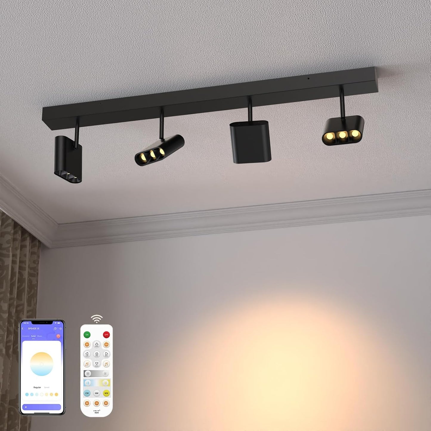 4 Light Heads CCT Track Lighting Kit