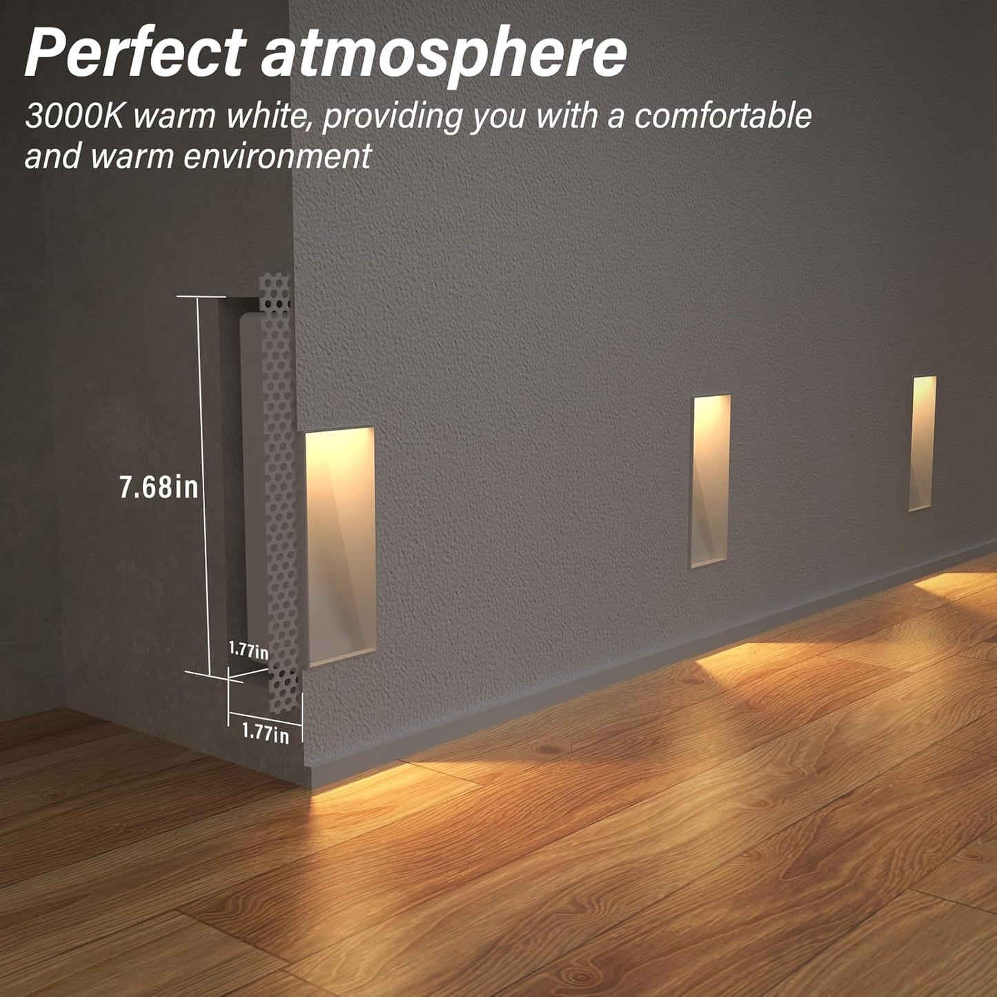 LED Recessed Trimless Step Light 3000K
