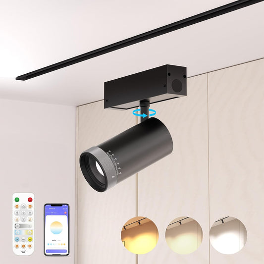 Adjustable Focus Spotlight, 18W Magnetic Track Light Head 24V CCT
