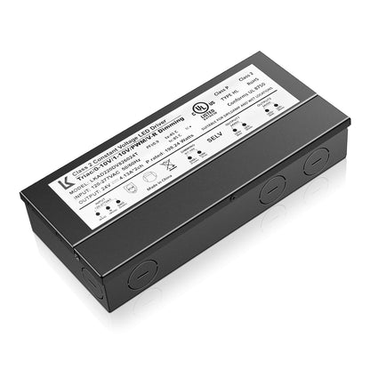200W LED Power Driver for Track Lighting, 24V TRIAC/0-10V Dimmable Transformer