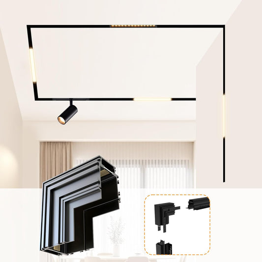 Corner Connector for 4-Wire Magnetic Track Lighting, Vertical Shape Joint