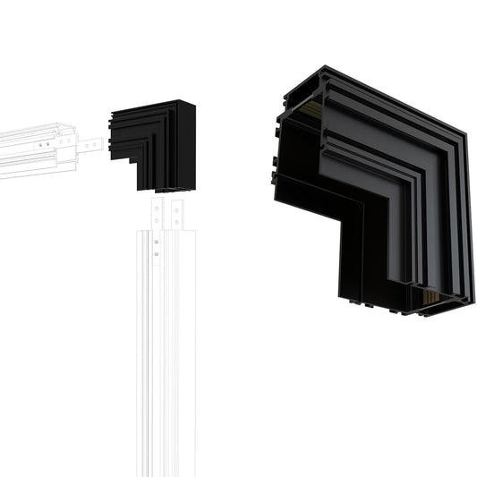 Corner Connector for 4-Wire Magnetic Track Lighting, Vertical Shape Joint