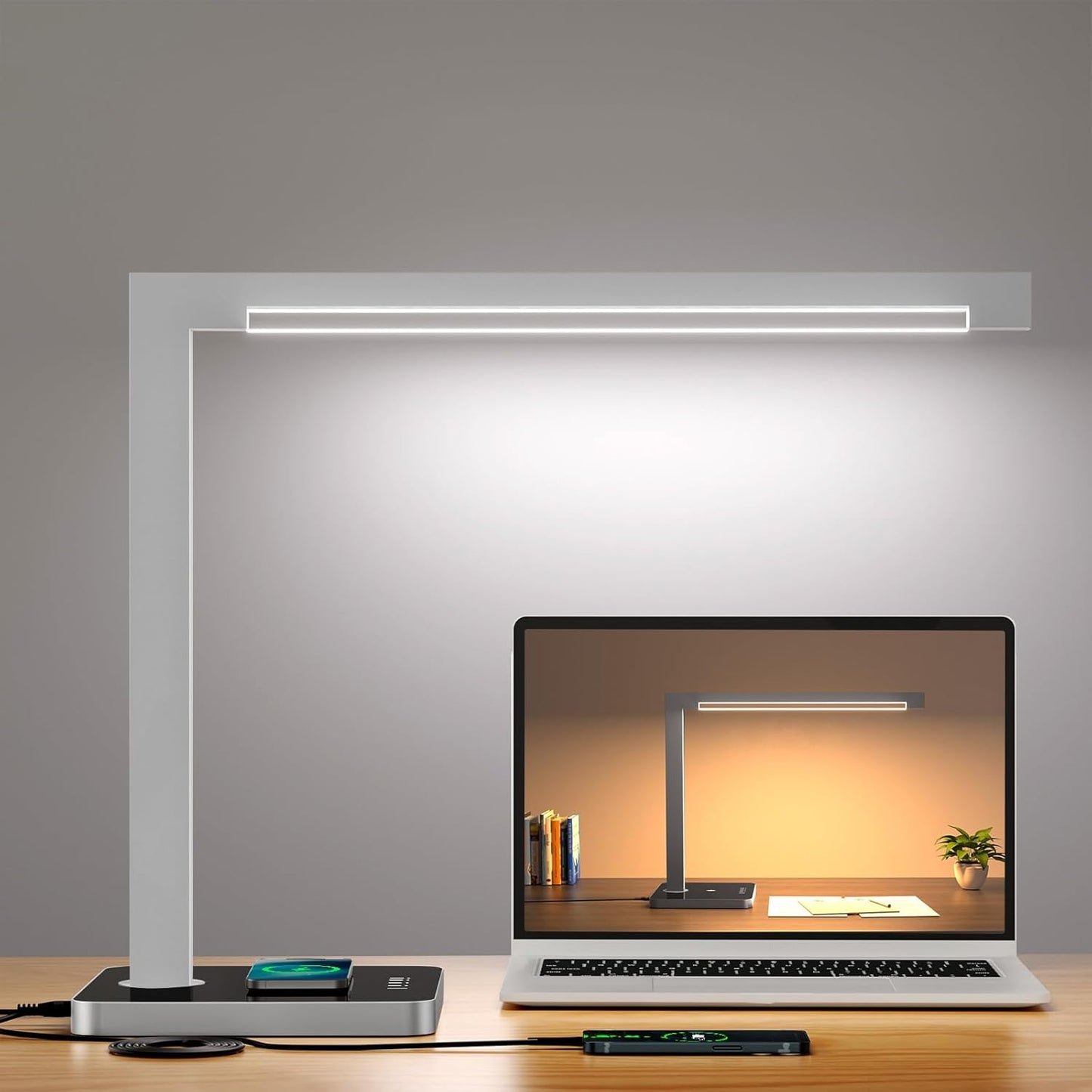LED Desk Lamp with Wireless Charging