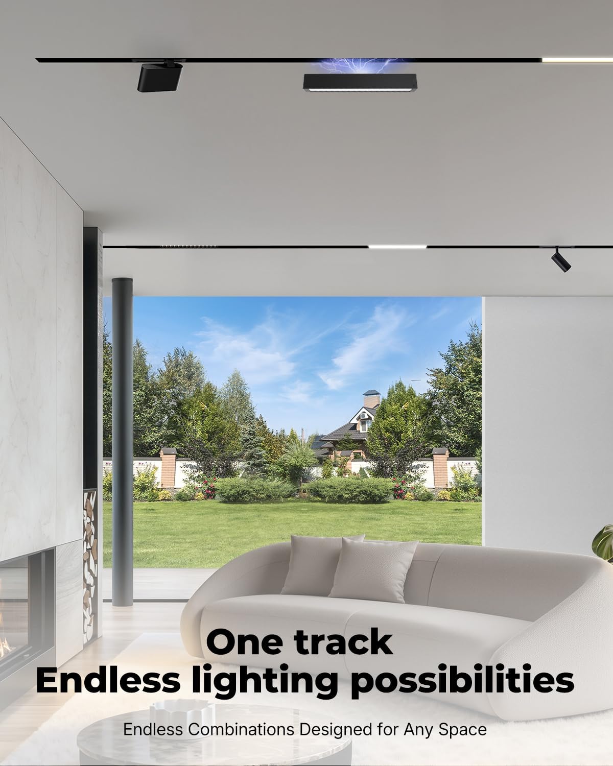 7W 3000K-6000K Magnetic Track Lighting Spotlight Head, 24V Ceiling Downlight