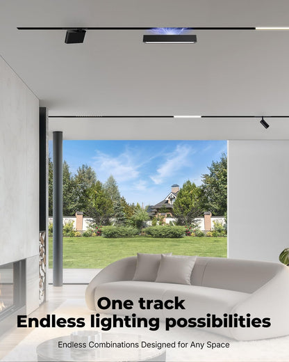 7W 3000K-6000K Magnetic Track Lighting Spotlight Head, 24V Ceiling Downlight