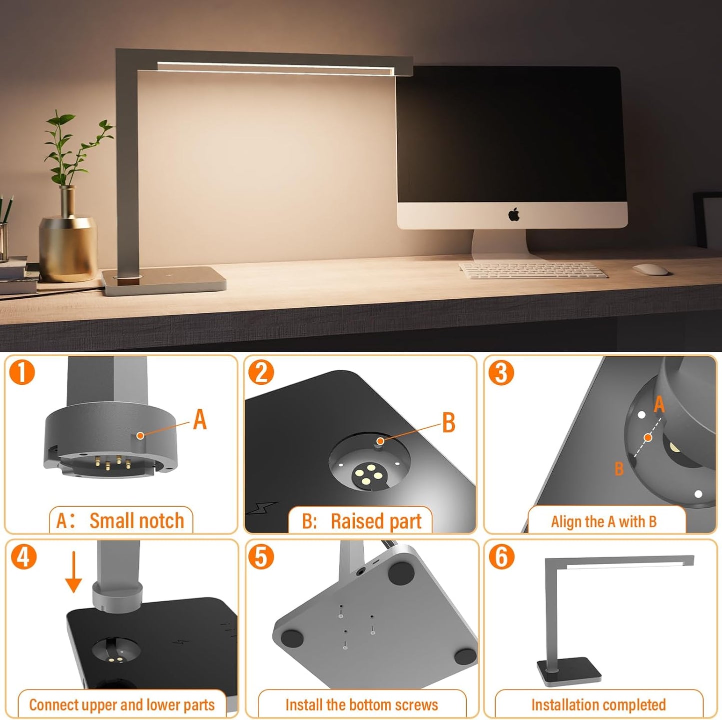 LED Desk Lamp with Wireless Charging