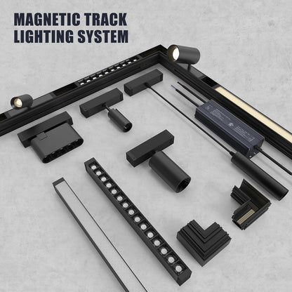 Corner Connector for 4-Wire Magnetic Track Lighting, Vertical Shape Joint