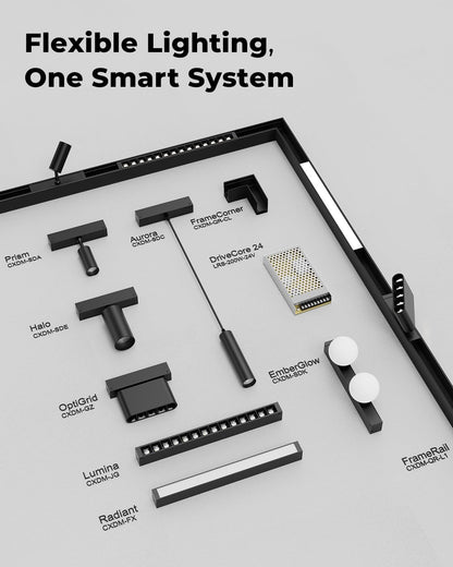 3.3FT 4-Wire Ceiling Mounted Magnetic Track Lighting Rail