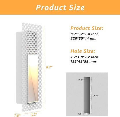 LED Recessed Trimless Step Light 3000K