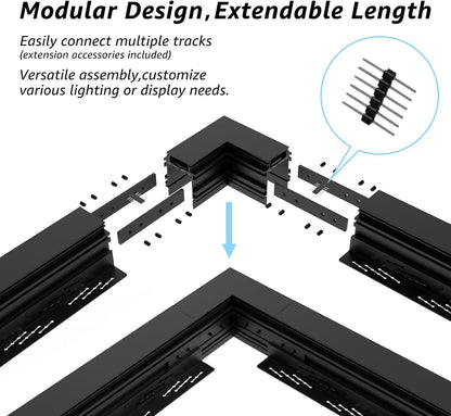 90-Degree Corner Connector for 4-Wire Magnetic Track Lighting