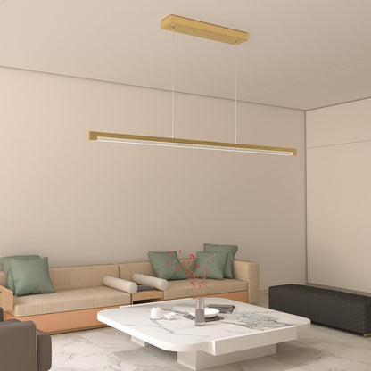 40W Gold Linear Pendant Light Dimmable Kitchen Island Lighting CCT (3000K-6000K)