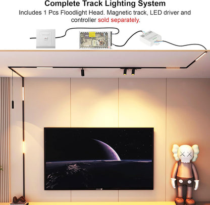 Magnetic Floodlight Track Head, 24V 15W CCT
