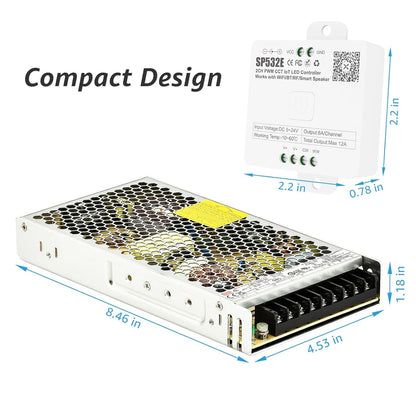 200W Low Voltage LED Power Driver Transformer with LED Controller