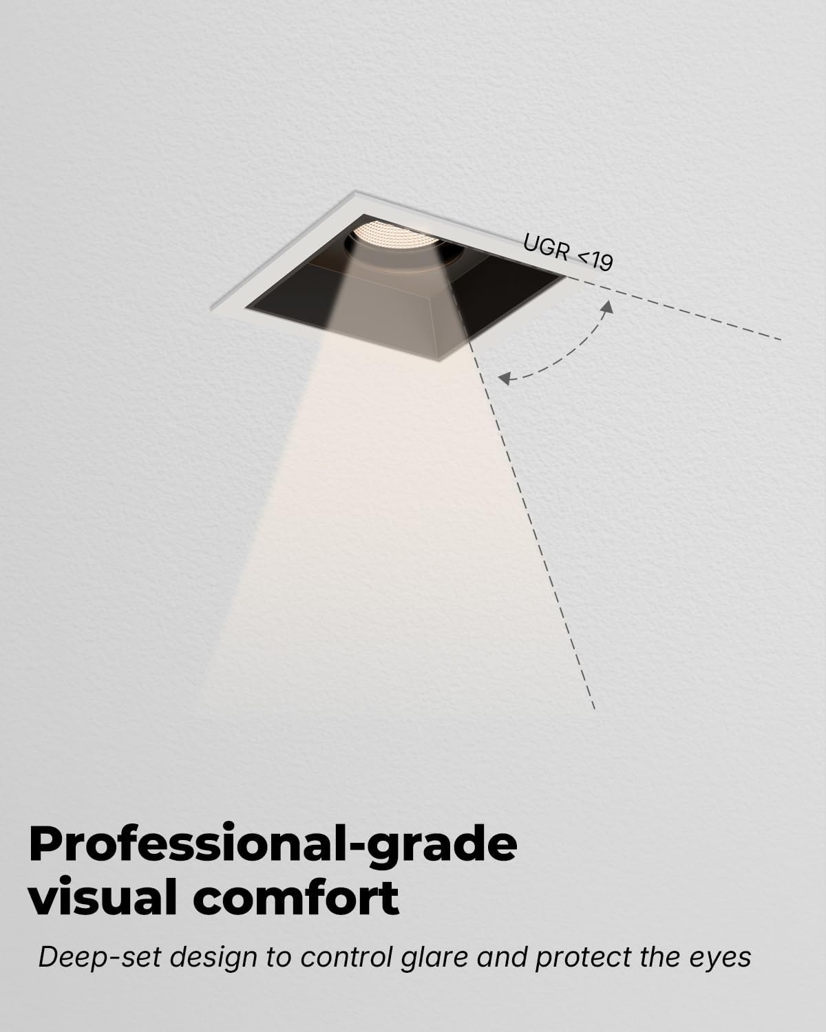 12W LED Recessed Trim Dimmable Square Spotlight