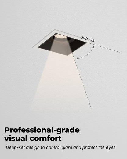 12W LED Recessed Trim Dimmable Square Spotlight