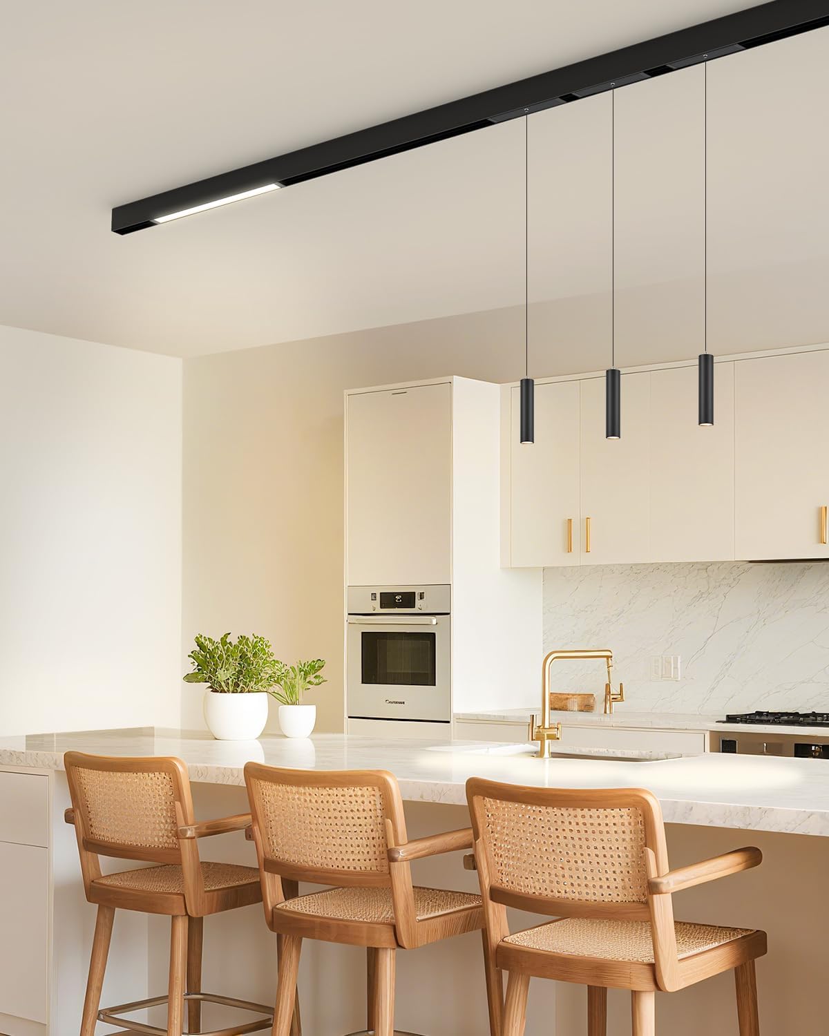 3.3FT 4-Wire Ceiling Mounted Magnetic Track Lighting Rail