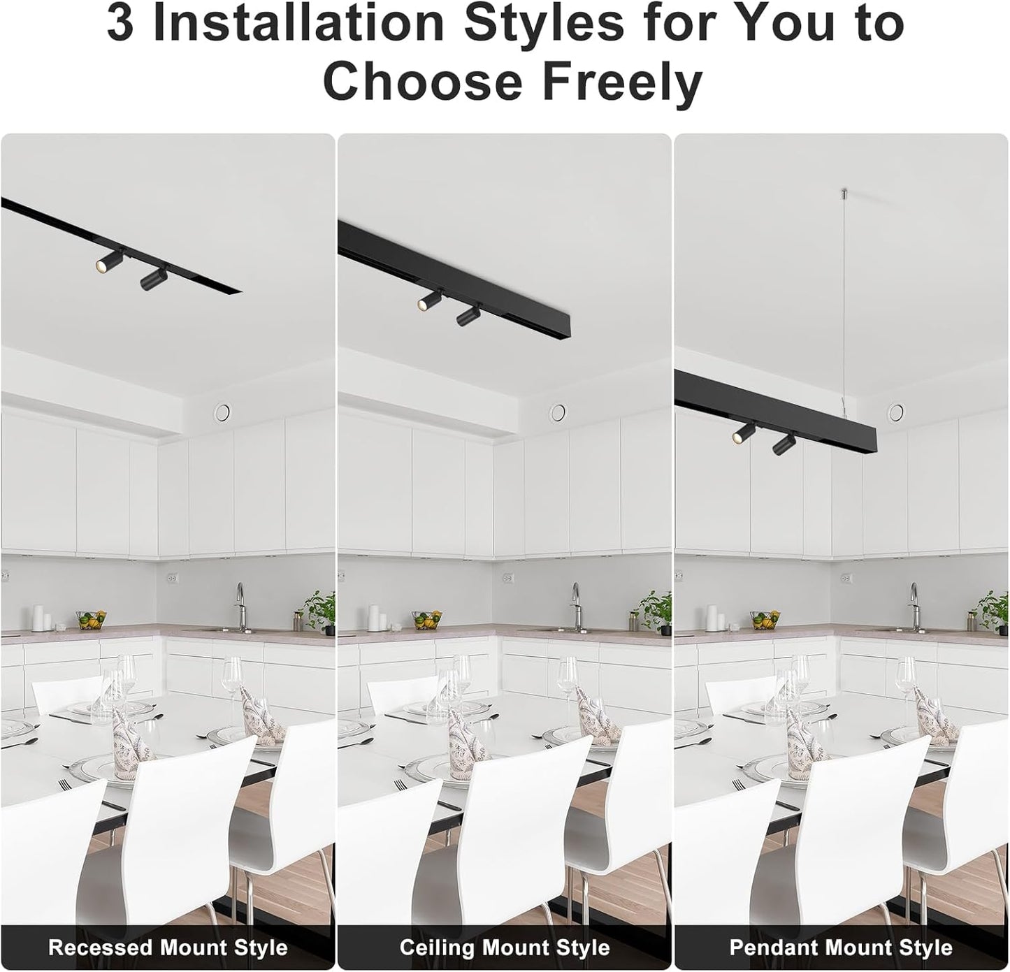 24V LED Spotlight Magnetic Track Lighting Head, Ceiling Downlight (10W/3000K)