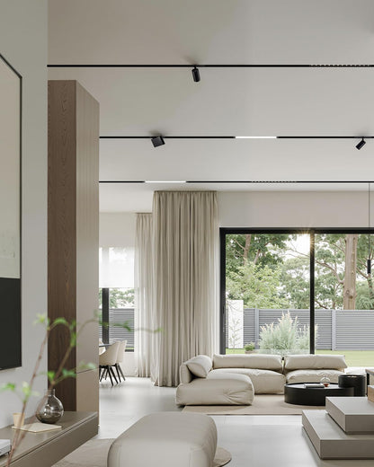 7W 3000K-6000K Magnetic Track Lighting Spotlight Head, 24V Ceiling Downlight