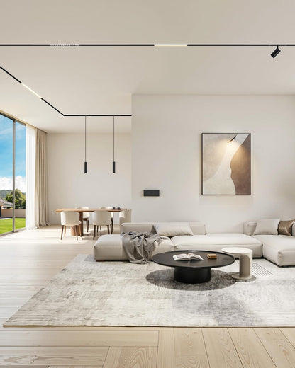 7W 3000K-6000K Magnetic Track Lighting Spotlight Head, 24V Ceiling Downlight