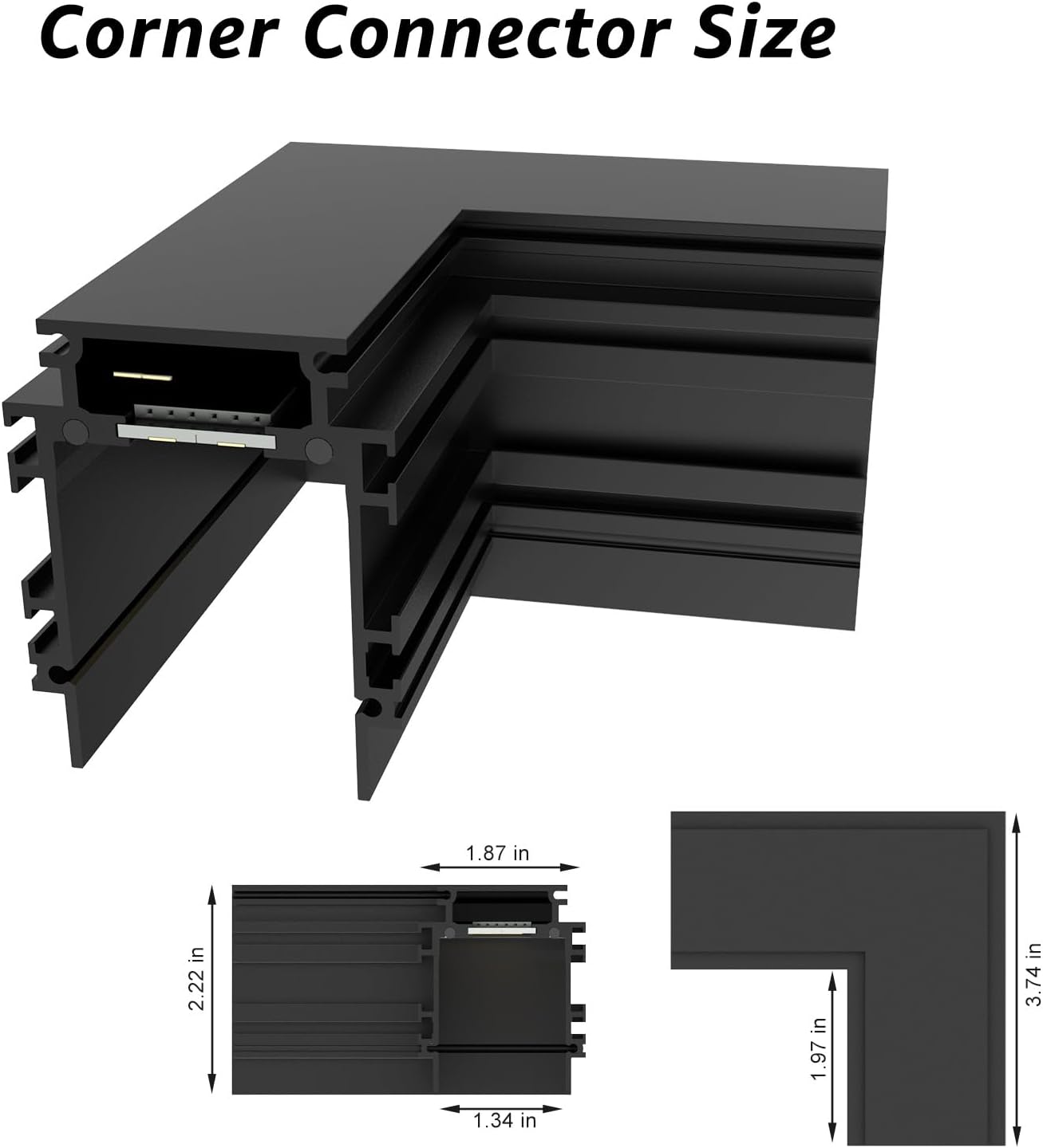 90-Degree Corner Connector for 4-Wire Magnetic Track Lighting