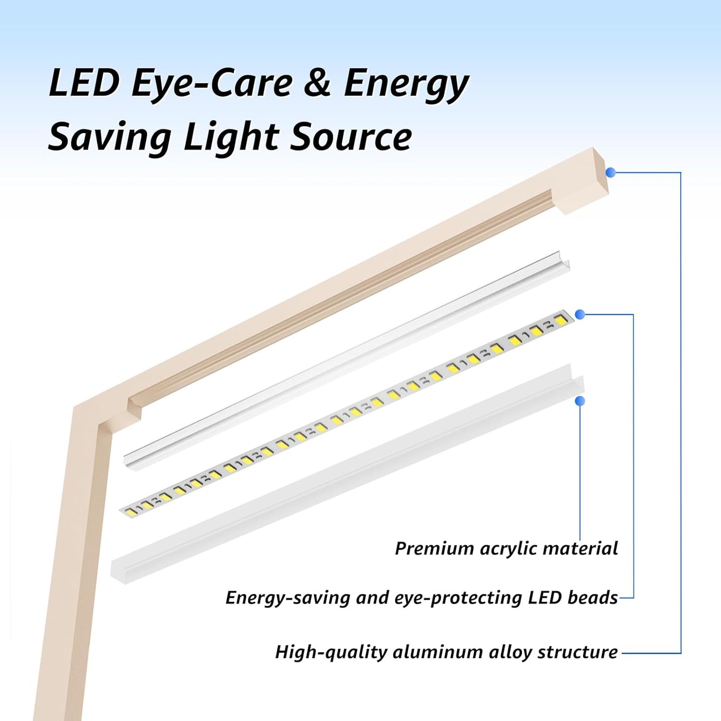 Aluminum LED Desk Lamp with Charging Station